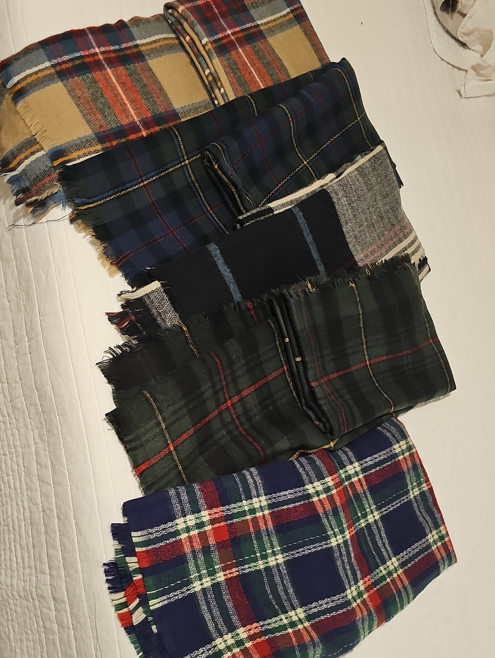 5 Plaid Blanket Scarves 75 X 38 By Look